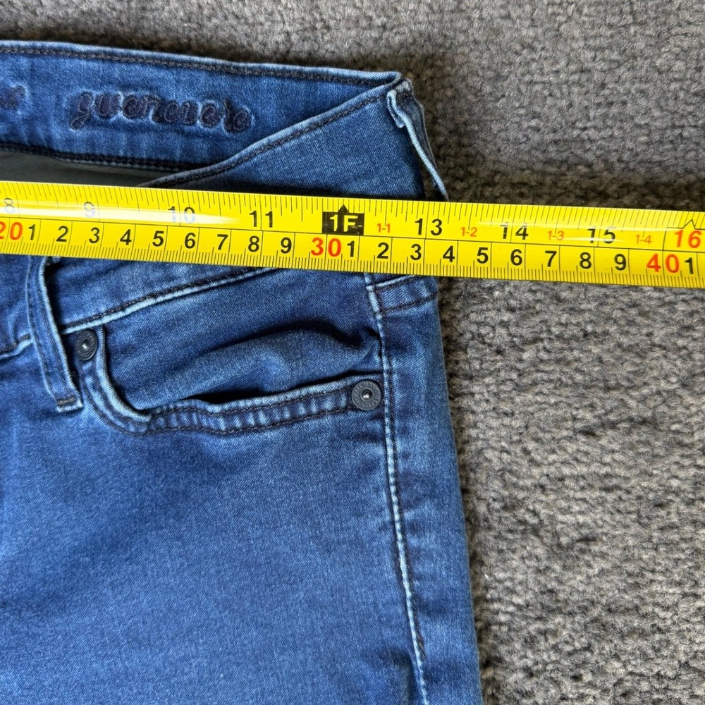 7 For All Mankind Gwenevere Skinny Jeans Dark Wash Blue Low Rise Denim 27 - Picture 7 of 11